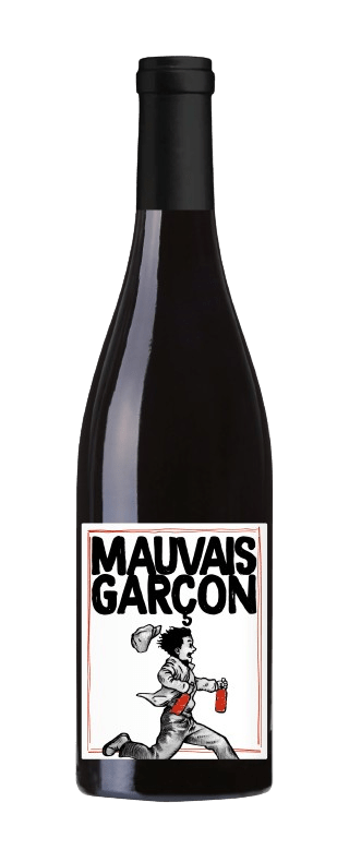 Bottle of Mauvais Garçon red wine